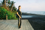 Jazmin Nixey Gianni Pant in Black and Gold.