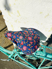 Bicycle Seat Cover in Blue Batik