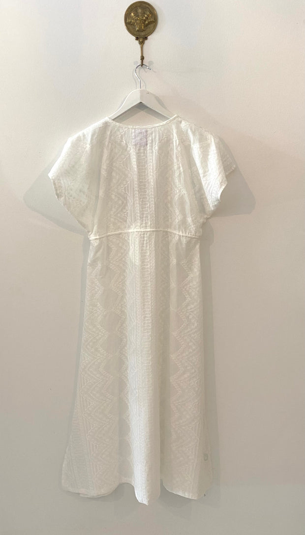 Antibes Embroidered Cotton Dress in Aztec