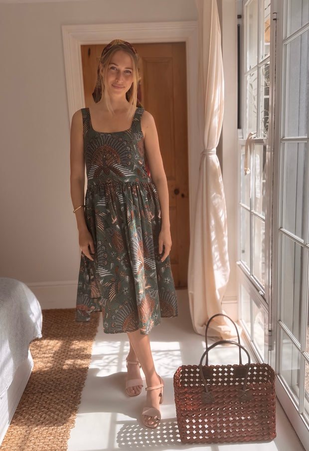 Paxos Midi Dress in Greenbird