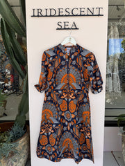 Amira Kaftan in the Bluebird Batik Print