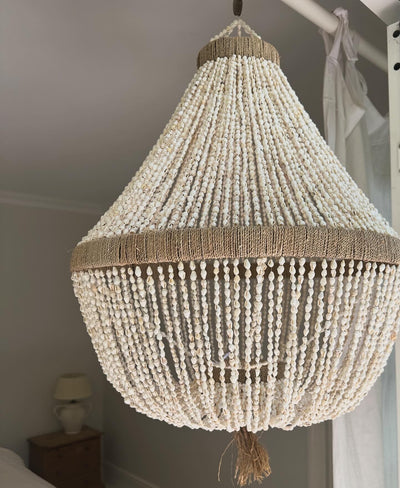 Shell Chandelier twine and white shell