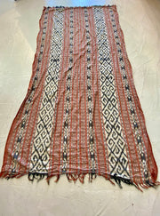 Ikat Beach Towel Sarong in Concrete and Clay
