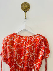 Antibes Silk Dress in Burnt Orange