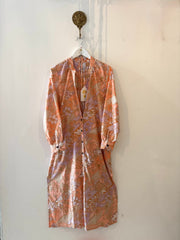 Cotton Batik Belize Shirt Dress in Apricot