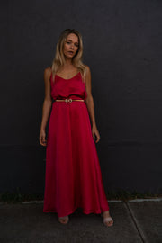 Arielle Maxi Dress in Vivid Pink