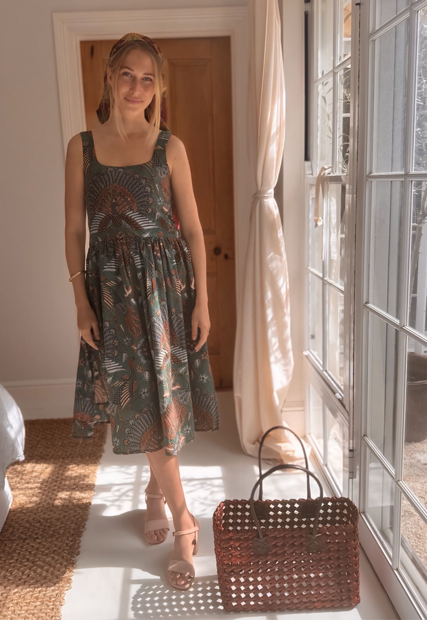 Paxos Midi Dress in Greenbird