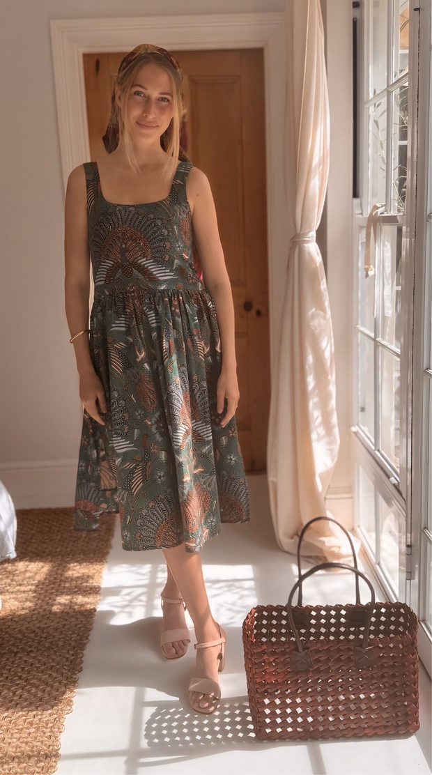 Paxos Midi Dress in Greenbird