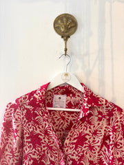 Marseille Silk Blouse in Red Pink