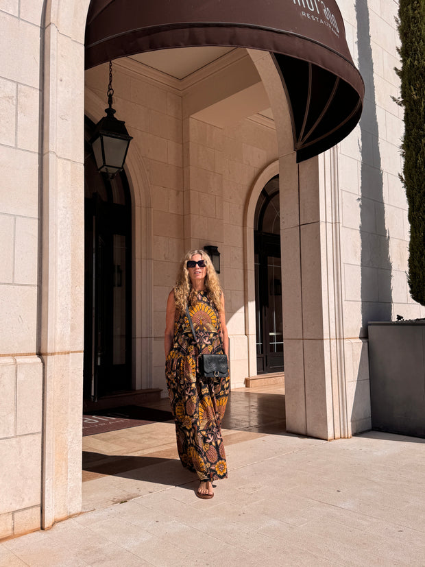 The Tivat Maxi Dress in Blackbird