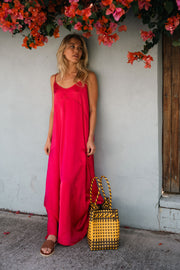 Arielle Maxi Dress in Vivid Pink