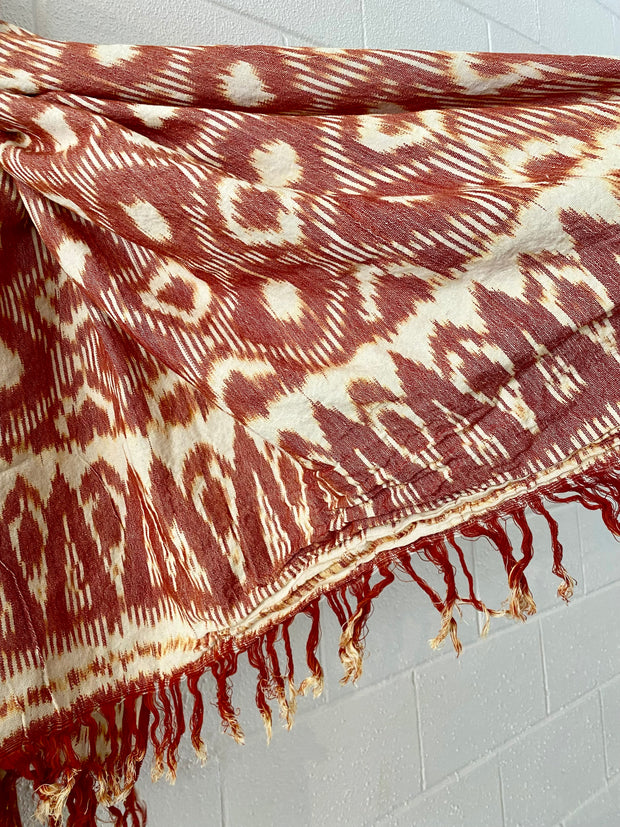 Ikat Beach Towel Sarong Cinnamon