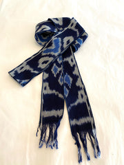 Ikat in blue tie