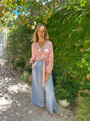 Belize Wrap Top in Cherry Blossom