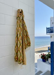 Ikat Beach Towel Sarong in Citrus