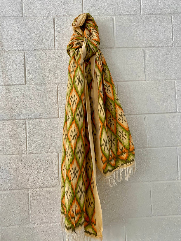 Ikat Beach Towel Sarong in Citrus