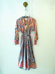 Cotton Batik Belize Shirt Dress in Blue butterfly