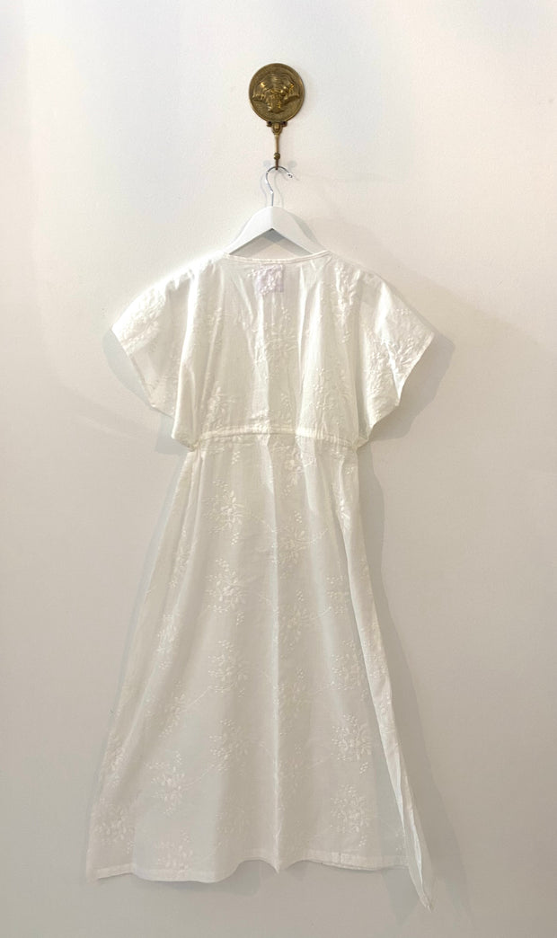 Antibes Embroidered Cotton Dress Vine