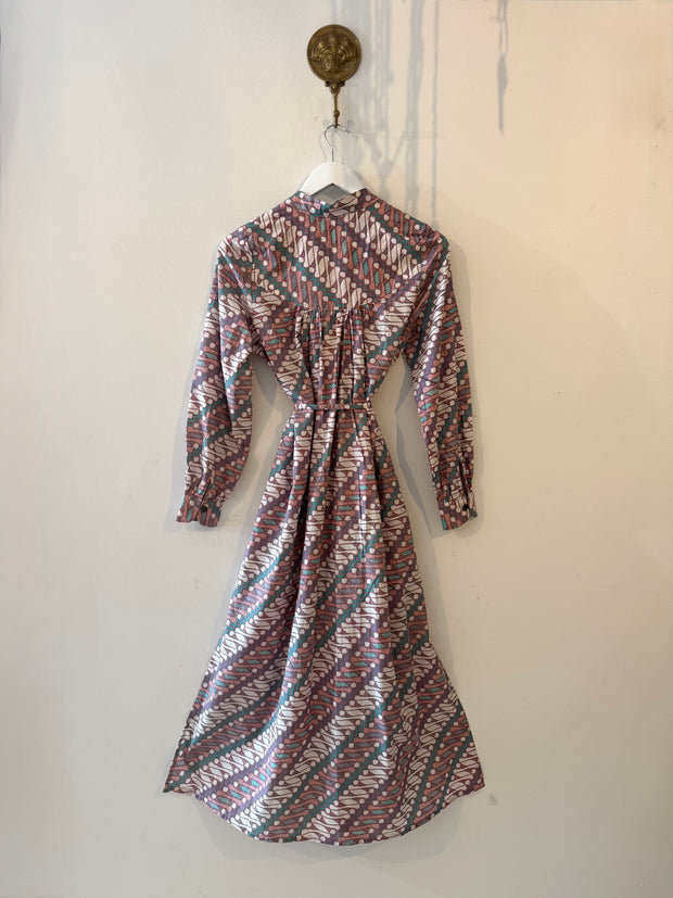 Cotton Batik Belize Shirt Dress in Muskstick