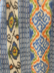 Ponza Island Dress in Blue Flower Ikat