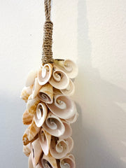 Pink Shell & twine curtain ties
