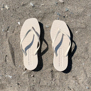 SLEEPERS Premium Grade Tapered Rubber Flip flops in Eggnog