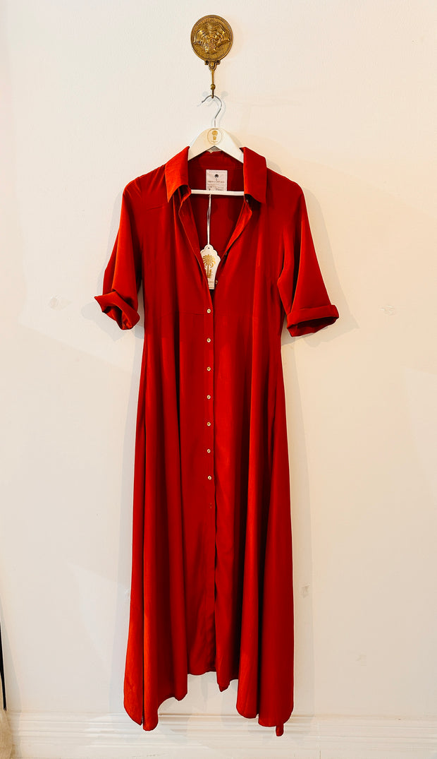 Palermo Dress in Burnt Orange