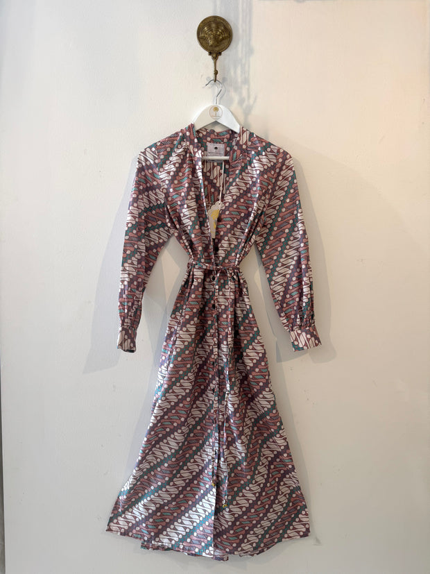 Cotton Batik Belize Shirt Dress in Muskstick