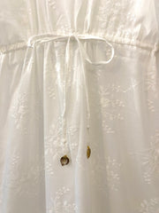 Antibes Embroidered Cotton Dress Vine