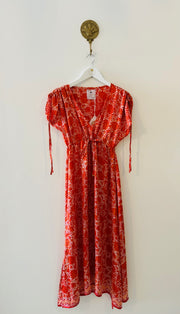 Antibes Silk Dress in Burnt Orange