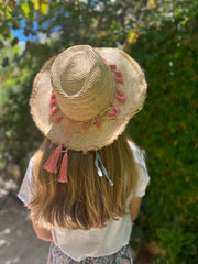 Iridescent Sea Hat Charm in Pink Tassel