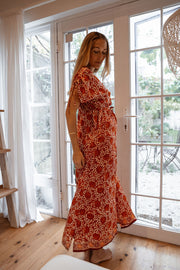 Antibes Silk Dress in Burnt Orange Iridescent Sea Perth Fremantle