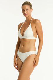 SEA LEVEL Caracus Tri Halter Top in Coconut