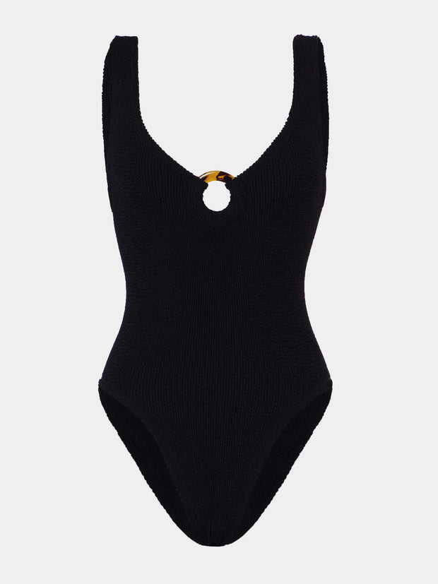 HUNZA G Celine Swimsuit in Black