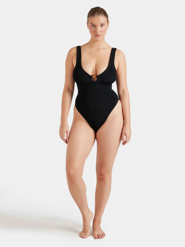 HUNZA G Celine Swimsuit in Black