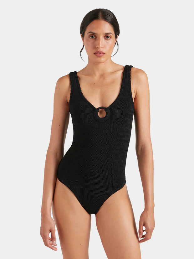HUNZA G Coverage Celine Swimsuit in Black