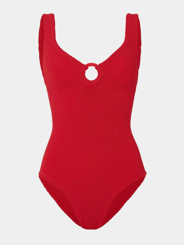 HUNZA G Coverage Celine Swimsuit in Red