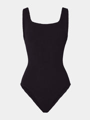 HUNZA G Coverage Square Neck Swimsuit in Black