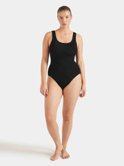 HUNZA G Coverage Square Neck Swimsuit in Black