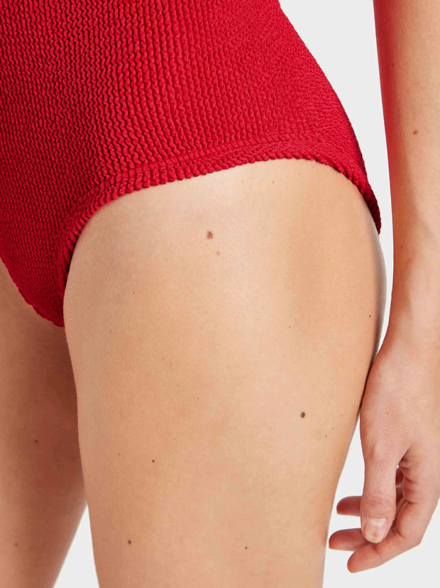 HUNZA G Coverage Celine Swimsuit in Red