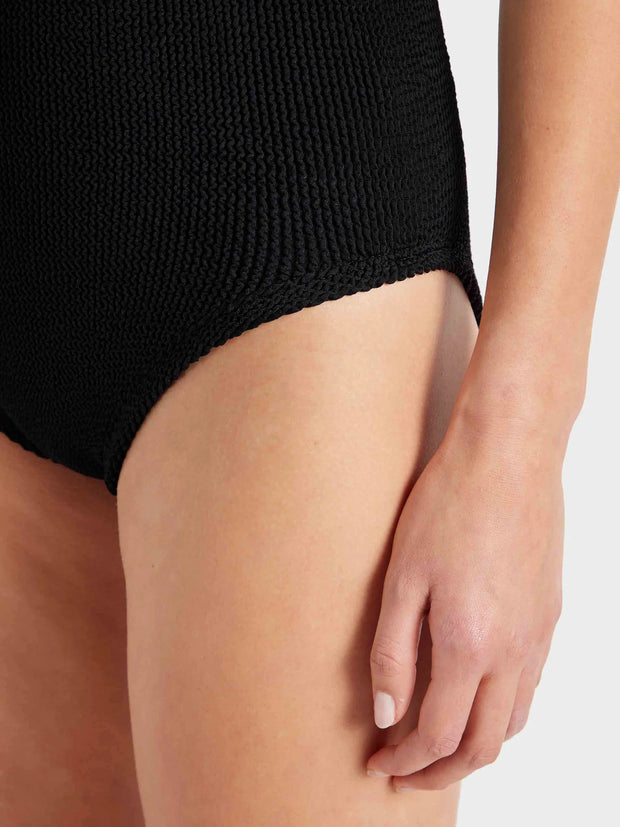 HUNZA G Coverage Pamela Swimsuit in Black