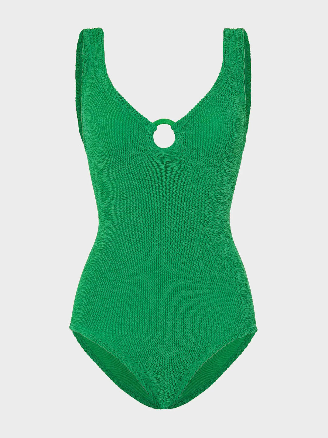 HUNZA G Coverage Celine Swimsuit in Emerald Green – Iridescent Sea