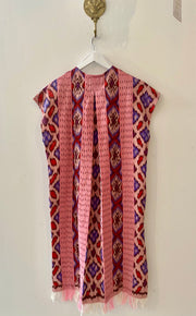 Ponza Island Dress in Pale Pink Ikat