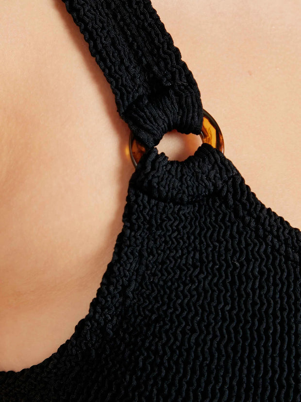 HUNZA G Domino Swim in Black