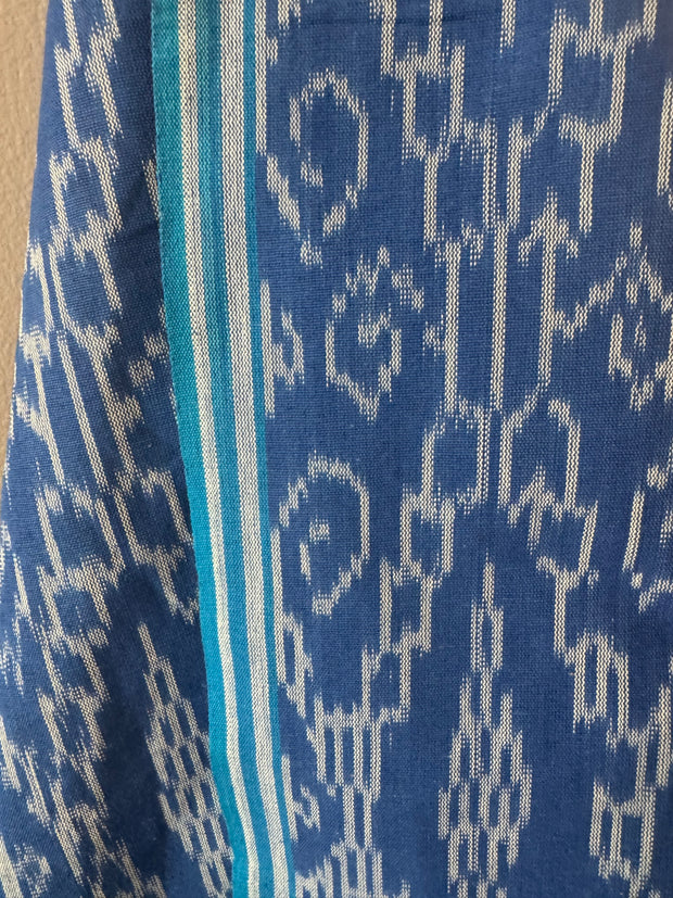 Ikat Beach Towel Sarong Blue