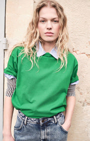 American Vintage Fizvalley Short Sleeve Tshirt in Watercress
