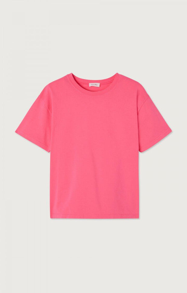 American Vintage FIZVALLEY T Shirt in Fluorescent Pink Acid