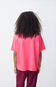 American Vintage FIZVALLEY T Shirt in Fluorescent Pink Acid