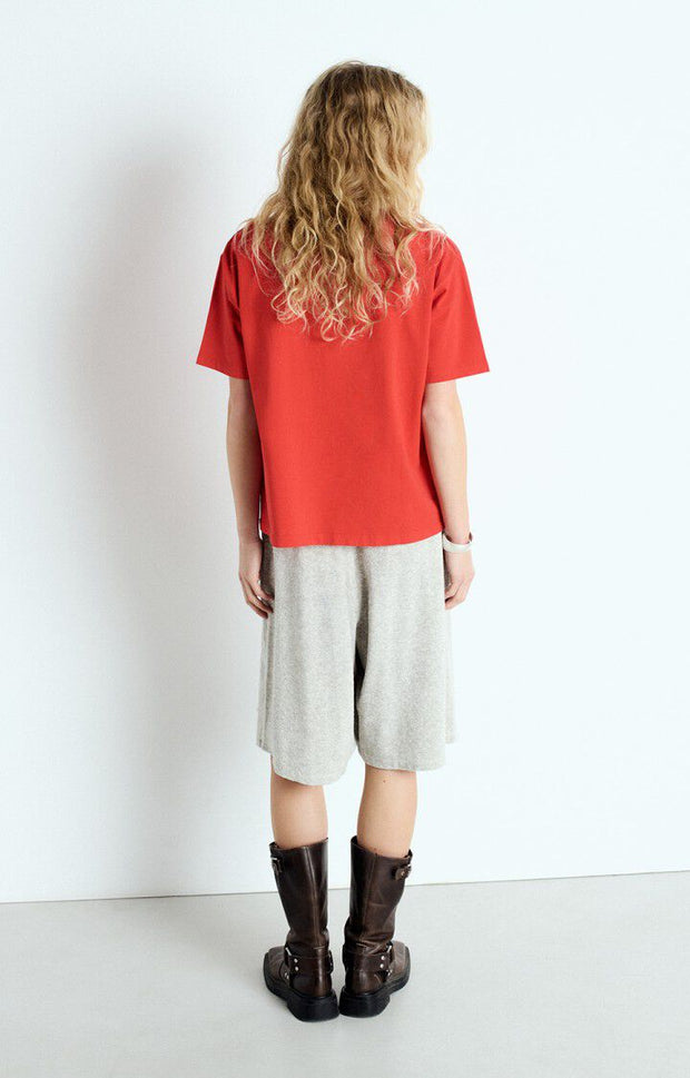 American Vintage Fizvalley Short Sleeve Tshirt in Strawberry