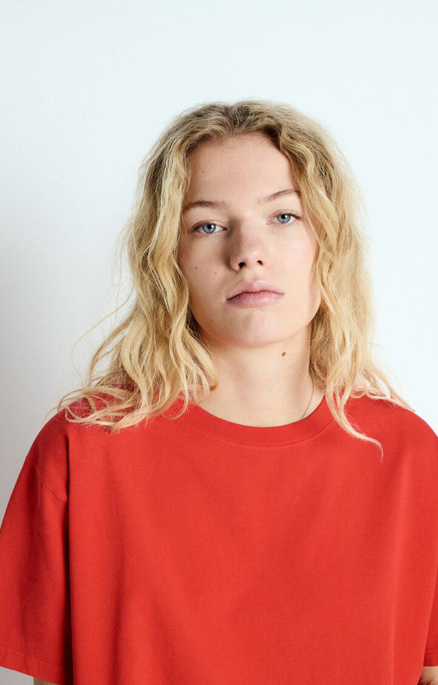 American Vintage Fizvalley Short Sleeve Tshirt in Strawberry